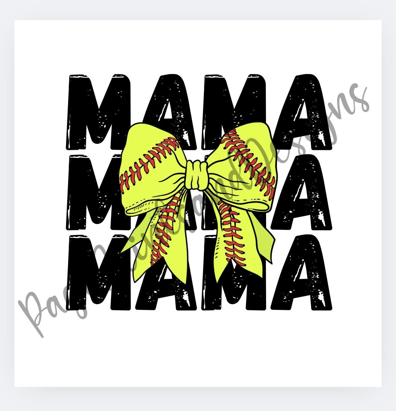 Mama Sports Ball Bow Transfer