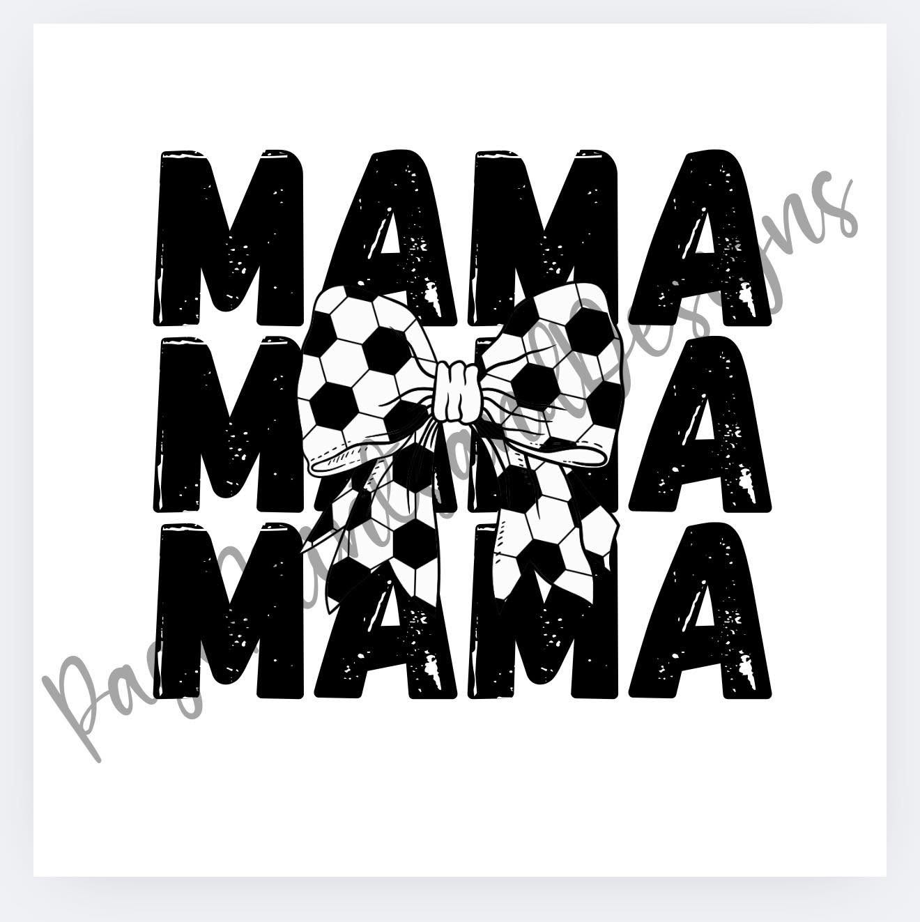 Mama Sports Ball Bow Transfer