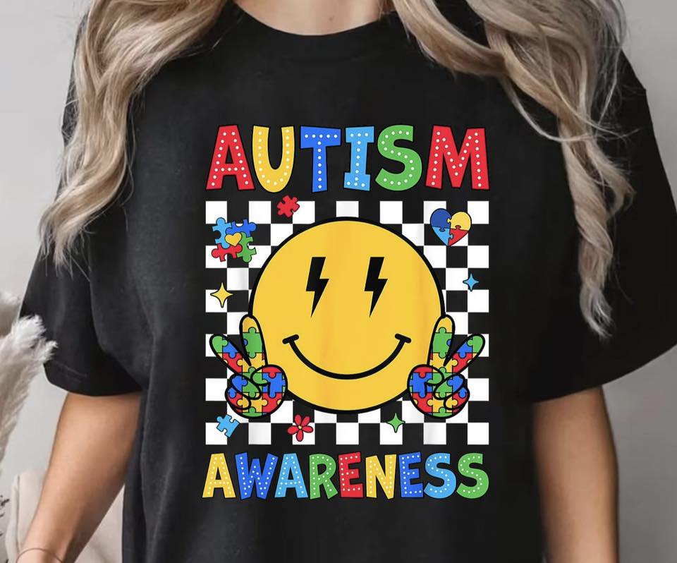 Autism Awareness Smiley Tee