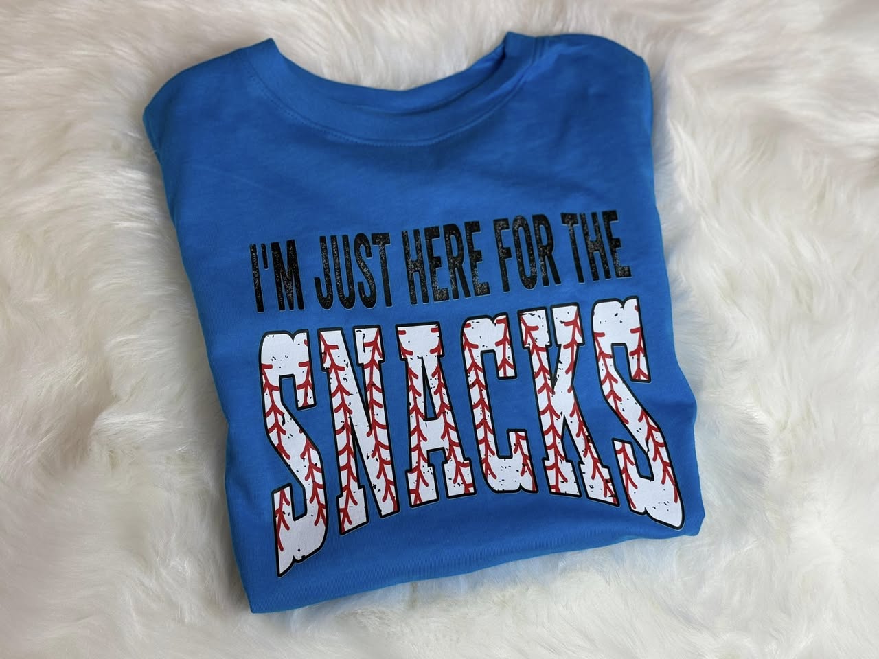 I'm Just Here For The Snacks Baseball Tee