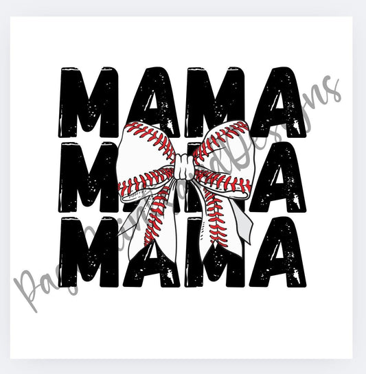 Mama Sports Ball Bow Transfer