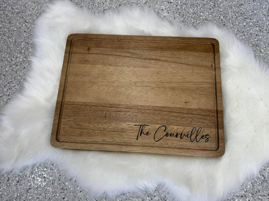 Custom Engraved Wooden Cutting Board