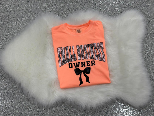 Small Business Owner Bow Tee