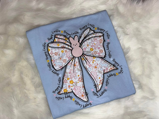 Floral Bow Peep Tee - Kids