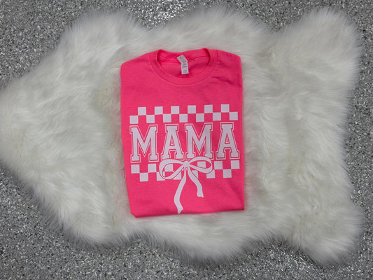 Checkerboard Mama Tee