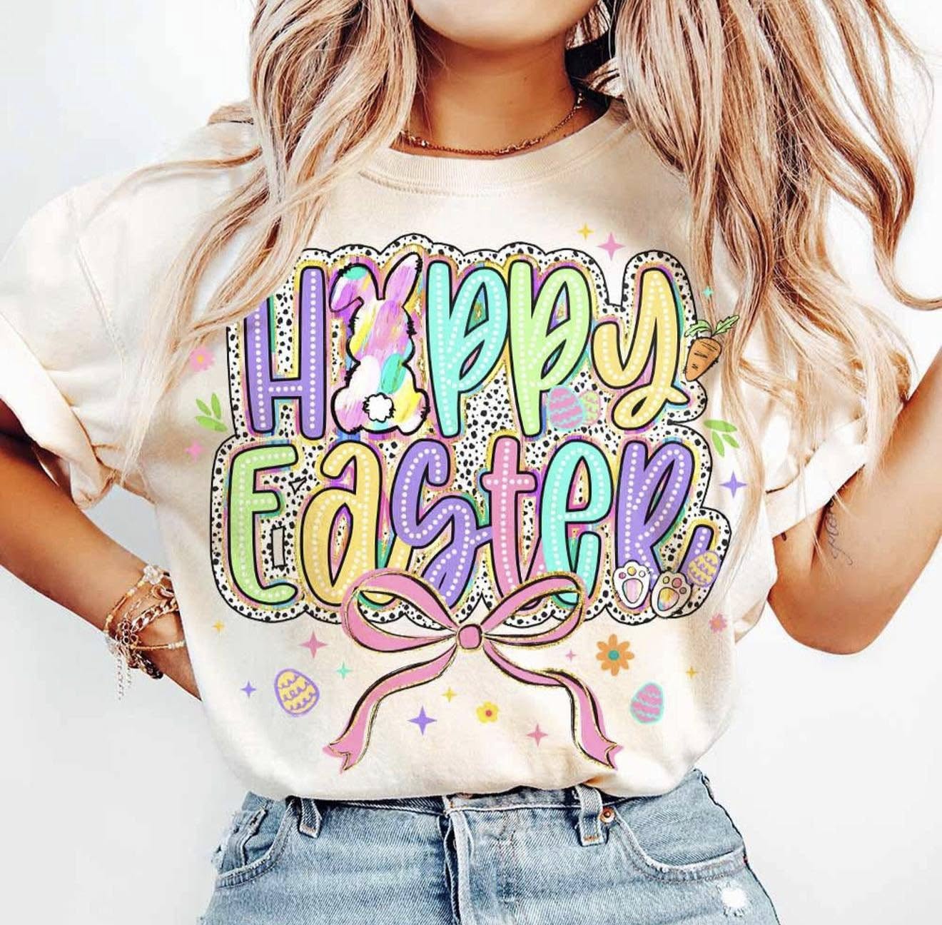 Colorful Happy Easter Tee