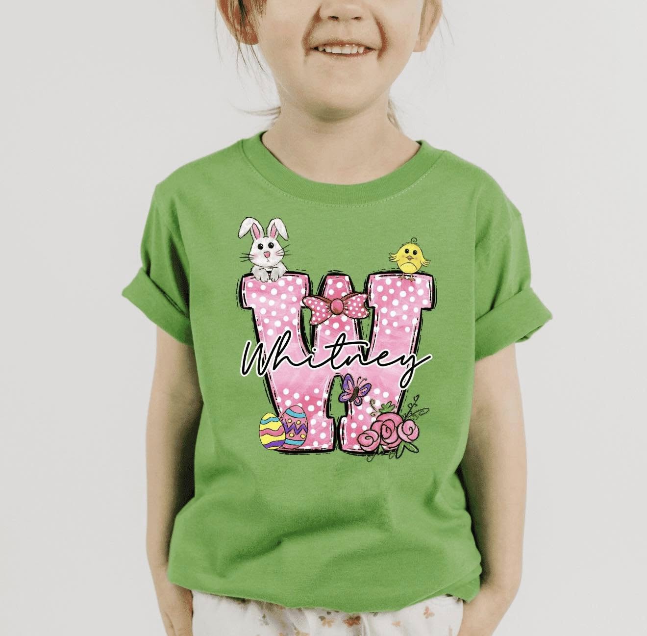 Personalized Easter Initial Shirts - Kids