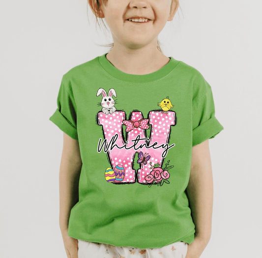 Personalized Easter Initial Shirts - Kids
