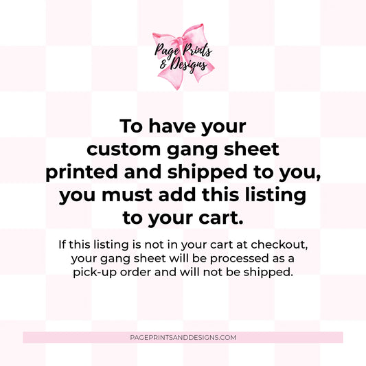 Gang Sheet Flat-Rate Shipping