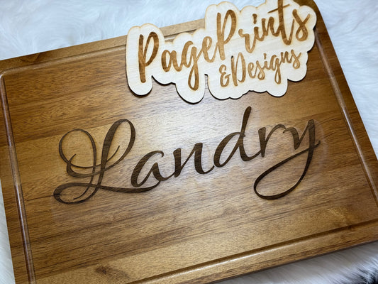 Custom Engraved Wooden Cutting Board
