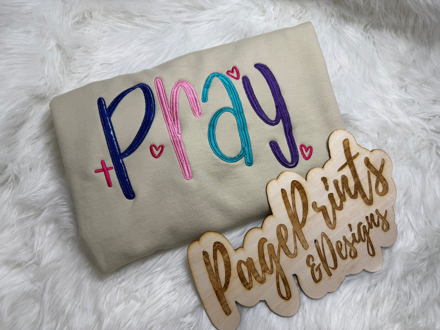 Pray Embroidered T-Shirt