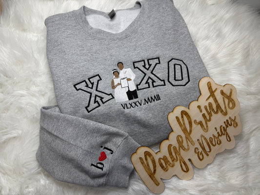 XOXO Custom Photo Embroidered T-Shirt Option 3