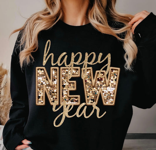 Happy New Year Gold T-Shirt