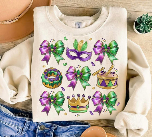 Mardi Gras Multi Emblem T-Shirt